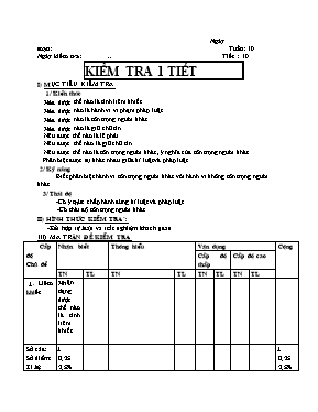 Toán 6 - Tiết 10 Kiểm tra 1 tiết